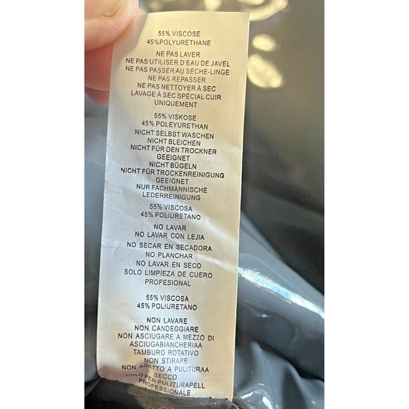 Pretty Little Thing Puffer Coat US Size 12 Vinyl Bubble Jacket Gray Silver Shiny - Picture 8 of 8